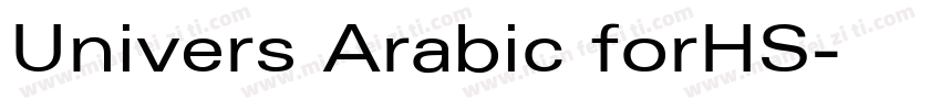 Univers Arabic forHS字体转换